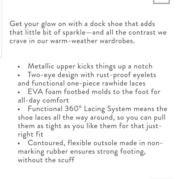 Sperry Oasis Dock Metallic Shoe - Picture 8 of 8